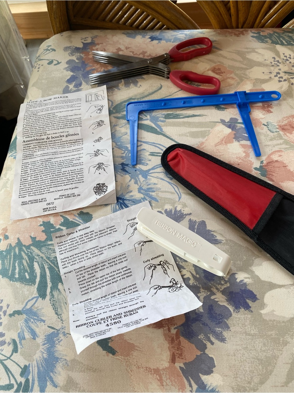 Stainless Steel Chopping Scissors with Bow & Ribbon Making Tools W/instructions